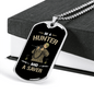 Be A Hunter And A Saver Hunting Necklace Stainless Steel or 18k Gold Dog Tag 24"-Express Your Love Gifts