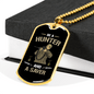 Be A Hunter And A Saver Hunting Necklace Stainless Steel or 18k Gold Dog Tag 24"-Express Your Love Gifts