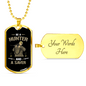Be A Hunter And A Saver Hunting Necklace Stainless Steel or 18k Gold Dog Tag 24"-Express Your Love Gifts