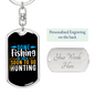 Be Back To Go Hunter'S Keychain Gift Stainless Steel or 18k Gold Dog Tag Keyring-Express Your Love Gifts