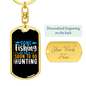 Be Back To Go Hunter'S Keychain Gift Stainless Steel or 18k Gold Dog Tag Keyring-Express Your Love Gifts