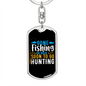 Be Back To Go Hunter'S Keychain Gift Stainless Steel or 18k Gold Dog Tag Keyring-Express Your Love Gifts