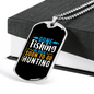 Be Back To Go Hunting Necklace Stainless Steel or 18k Gold Dog Tag 24" Chain-Express Your Love Gifts