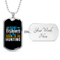 Be Back To Go Hunting Necklace Stainless Steel or 18k Gold Dog Tag 24" Chain-Express Your Love Gifts