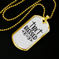Be Blessed Cross Necklace Stainless Steel or 18k Gold Dog Tag 24" Chain-Express Your Love Gifts