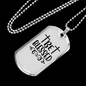 Be Blessed Cross Necklace Stainless Steel or 18k Gold Dog Tag 24" Chain-Express Your Love Gifts