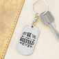 Be Blessed Keychain Stainless Steel or 18k Gold Dog Tag Keyring-Express Your Love Gifts