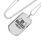 Be Blessed Necklace Stainless Steel or 18k Gold Dog Tag 24" Chain-Express Your Love Gifts