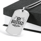 Be Blessed Necklace Stainless Steel or 18k Gold Dog Tag 24" Chain-Express Your Love Gifts