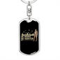 Be Brave Be Hunter Hunter'S Keychain Gift Stainless Steel or 18k Gold Dog Tag Keyring-Express Your Love Gifts