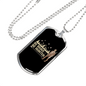 Be Brave Be Hunter Hunting Necklace Stainless Steel or 18k Gold Dog Tag 24"-Express Your Love Gifts