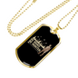 Be Brave Be Hunter Hunting Necklace Stainless Steel or 18k Gold Dog Tag 24"-Express Your Love Gifts