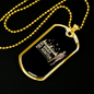 Be Brave Be Hunter Hunting Necklace Stainless Steel or 18k Gold Dog Tag 24"-Express Your Love Gifts