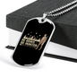 Be Brave Be Hunter Hunting Necklace Stainless Steel or 18k Gold Dog Tag 24"-Express Your Love Gifts