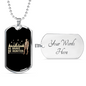 Be Brave Be Hunter Hunting Necklace Stainless Steel or 18k Gold Dog Tag 24"-Express Your Love Gifts