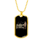 Be Brave Be Hunter Hunting Necklace Stainless Steel or 18k Gold Dog Tag 24"-Express Your Love Gifts