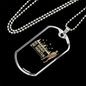 Be Brave Be Hunter Hunting Necklace Stainless Steel or 18k Gold Dog Tag 24"-Express Your Love Gifts