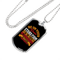 Be Courageous Be Strong 1 Corinthians 16:13 Necklace Stainless Steel or 18k Gold Dog Tag 24" Chain-Express Your Love Gifts