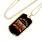 Be Courageous Be Strong 1 Corinthians 16:13 Necklace Stainless Steel or 18k Gold Dog Tag 24" Chain-Express Your Love Gifts