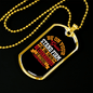 Be Courageous Be Strong 1 Corinthians 16:13 Necklace Stainless Steel or 18k Gold Dog Tag 24" Chain-Express Your Love Gifts