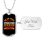 Be Courageous Be Strong 1 Corinthians 16:13 Necklace Stainless Steel or 18k Gold Dog Tag 24" Chain-Express Your Love Gifts