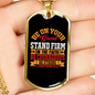 Be Courageous Be Strong 1 Corinthians 16:13 Necklace Stainless Steel or 18k Gold Dog Tag 24" Chain-Express Your Love Gifts