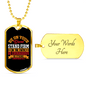 Be Courageous Be Strong 1 Corinthians 16:13 Necklace Stainless Steel or 18k Gold Dog Tag 24" Chain-Express Your Love Gifts