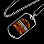 Be Courageous Be Strong 1 Corinthians 16:13 Necklace Stainless Steel or 18k Gold Dog Tag 24" Chain-Express Your Love Gifts