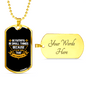 Be Faithful in Small Luke 16:10 Cross Necklace Stainless Steel or 18k Gold Dog Tag 24" Chain-Express Your Love Gifts