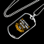 Be Faithful in Small Luke 16:10 Cross Necklace Stainless Steel or 18k Gold Dog Tag 24" Chain-Express Your Love Gifts