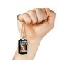 Be Faithful In Small Luke 16:10 Necklace Stainless Steel or 18k Gold Dog Tag 24" Chain-Express Your Love Gifts