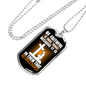 Be Faithful In Small Luke 16:10 Necklace Stainless Steel or 18k Gold Dog Tag 24" Chain-Express Your Love Gifts