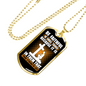 Be Faithful In Small Luke 16:10 Necklace Stainless Steel or 18k Gold Dog Tag 24" Chain-Express Your Love Gifts