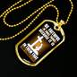 Be Faithful In Small Luke 16:10 Necklace Stainless Steel or 18k Gold Dog Tag 24" Chain-Express Your Love Gifts