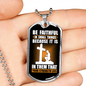 Be Faithful In Small Luke 16:10 Necklace Stainless Steel or 18k Gold Dog Tag 24" Chain-Express Your Love Gifts