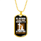 Be Faithful In Small Luke 16:10 Necklace Stainless Steel or 18k Gold Dog Tag 24" Chain-Express Your Love Gifts