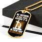 Be Faithful In Small Luke 16:10 Necklace Stainless Steel or 18k Gold Dog Tag 24" Chain-Express Your Love Gifts