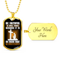 Be Faithful In Small Luke 16:10 Necklace Stainless Steel or 18k Gold Dog Tag 24" Chain-Express Your Love Gifts