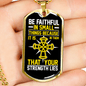 Be Faithful Luke 16:10 In Small Things Necklace Stainless Steel or 18k Gold Dog Tag 24" Chain-Express Your Love Gifts