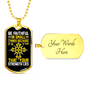 Be Faithful Luke 16:10 In Small Things Necklace Stainless Steel or 18k Gold Dog Tag 24" Chain-Express Your Love Gifts