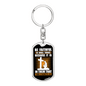 Be Faithful Luke 16:10 Keychain Stainless Steel or 18k Gold Dog Tag Keyring-Express Your Love Gifts