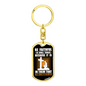 Be Faithful Luke 16:10 Keychain Stainless Steel or 18k Gold Dog Tag Keyring-Express Your Love Gifts