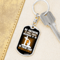 Be Faithful Luke 16:10 Keychain Stainless Steel or 18k Gold Dog Tag Keyring-Express Your Love Gifts