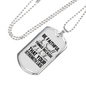 Be Faithful Necklace Stainless Steel or 18k Gold Dog Tag 24" Chain-Express Your Love Gifts