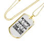 Be Faithful Necklace Stainless Steel or 18k Gold Dog Tag 24" Chain-Express Your Love Gifts