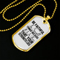 Be Faithful Necklace Stainless Steel or 18k Gold Dog Tag 24" Chain-Express Your Love Gifts