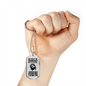 Be Global Christians Necklace Stainless Steel or 18k Gold Dog Tag 24" Chain-Express Your Love Gifts