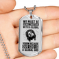 Be Global Christians Necklace Stainless Steel or 18k Gold Dog Tag 24" Chain-Express Your Love Gifts