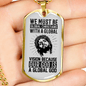 Be Global Christians Necklace Stainless Steel or 18k Gold Dog Tag 24" Chain-Express Your Love Gifts