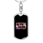 Be My Teacher Mom Keychain Stainless Steel or 18k Gold Dog Tag Keyring-Express Your Love Gifts